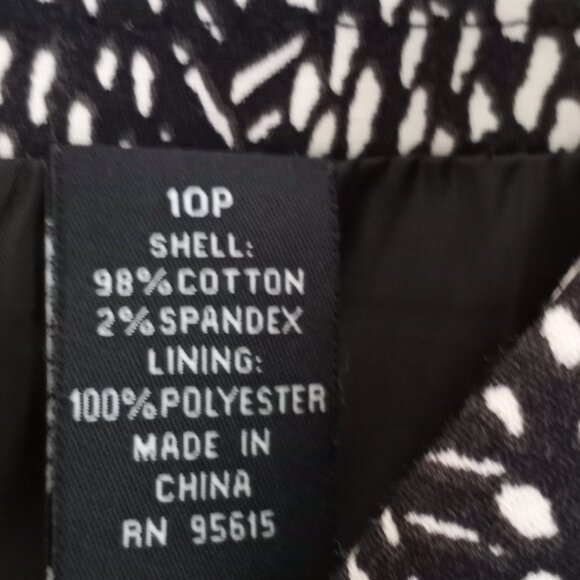 'Rafaella Petite' Pencil Skirt with pockets Size 10P Black/Cream NWOT - Picture 13 of 15